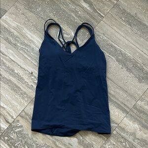 Athleta Navy Tank Top with attached sports bra